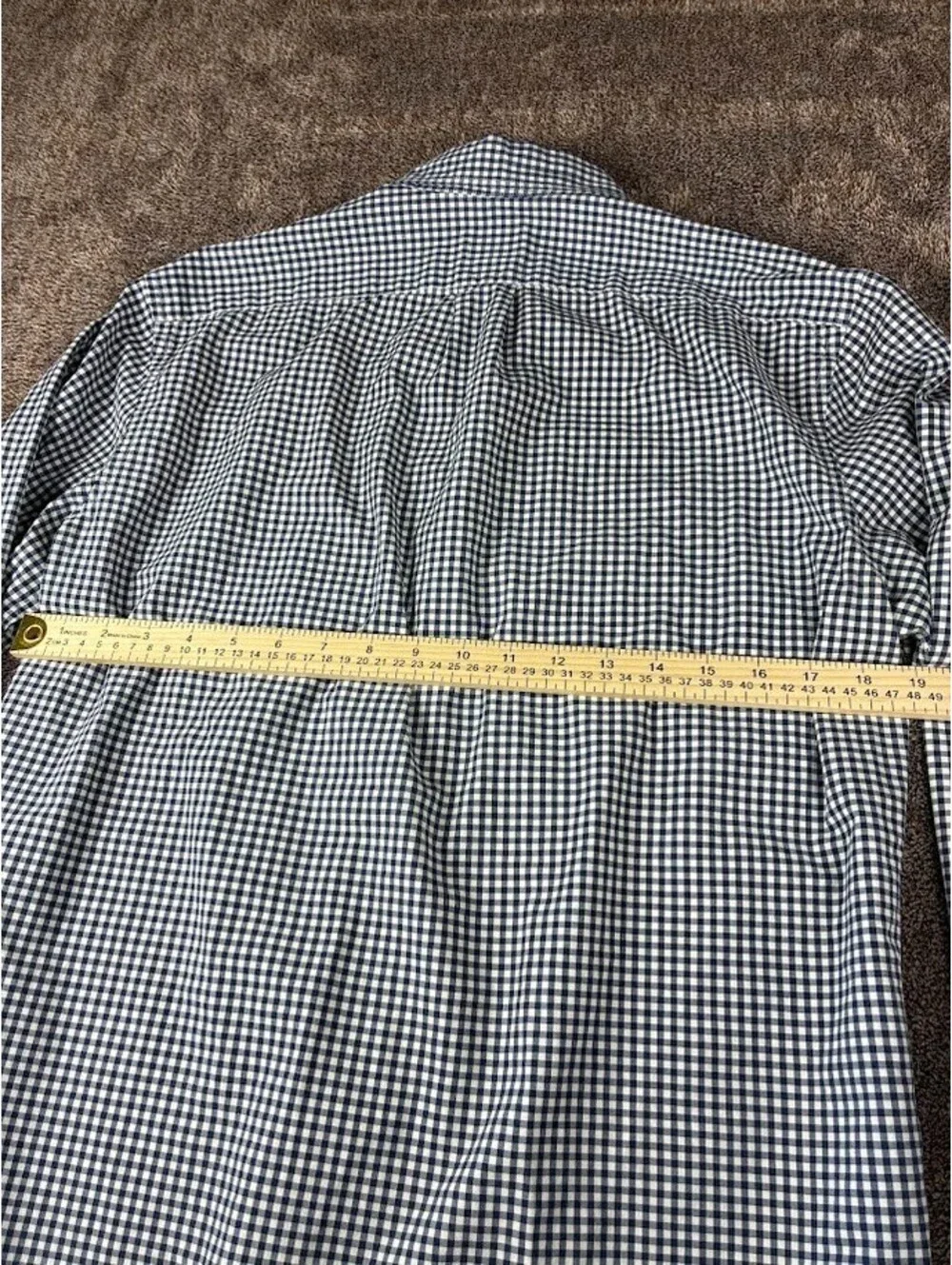 J. Crew Men's Blue & White Slim Long Sleeve Button Up Shirt